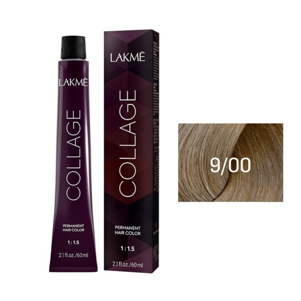 Крем-краска Lakme Collage 9/00 очень светлый блондин, 60 мл Крем-краска Lakme Collage 9/00 очень светлый блондин, 60 мл