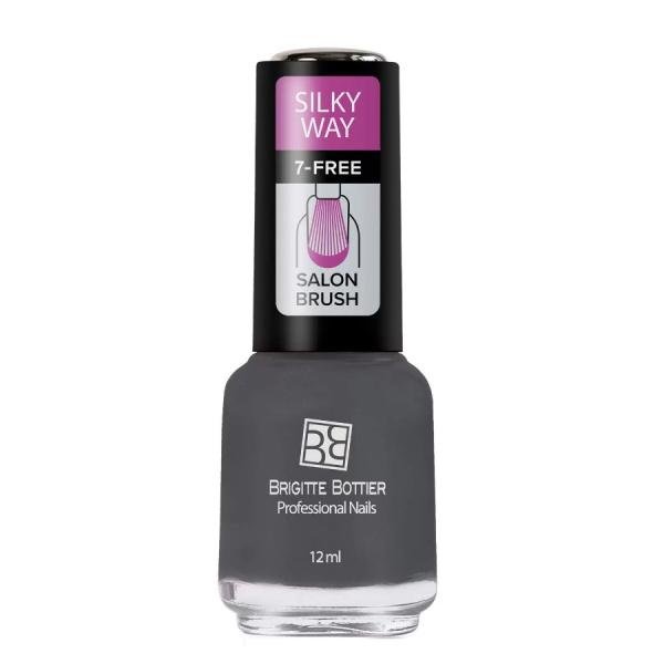 Лак для ногтей Brigitte Bottier Silky Way, т. 561 графит, 12 мл