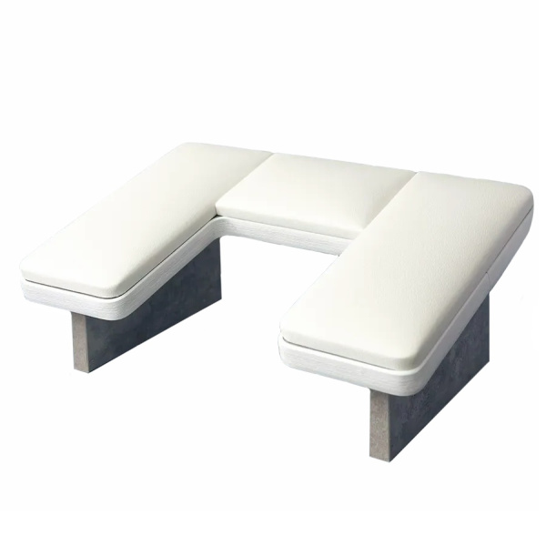 Подставка для рук маникюрная "П-образная", белая/цемент