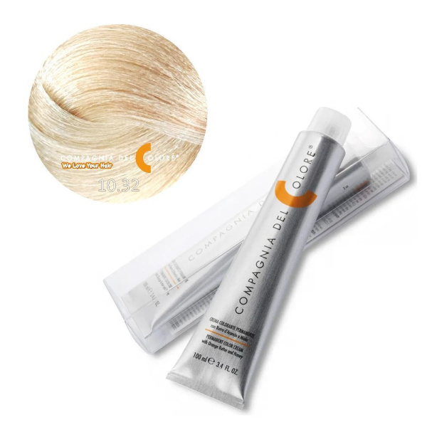 Крем-краска Del Colore 10/32 бежевый натуральный платиновый блондин, 100 мл