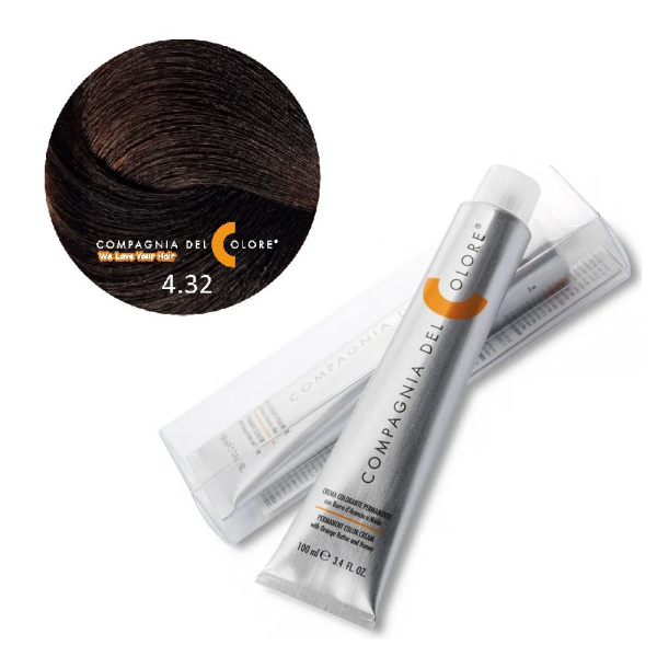 Крем-краска Del Colore 4/32 бежевый коричневый, 100 мл