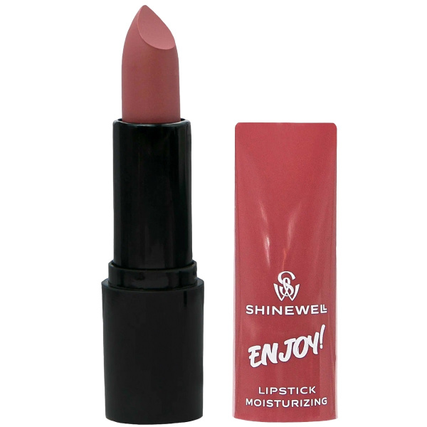 Помада увлажняющая для губ Shinewell Enjoy, т. 04 пыльная роза, 3 г