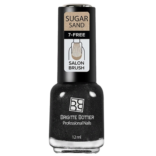 Лак для ногтей Brigitte Bottier Sugar Sand, т. 301 искрящийся графит, 12 мл