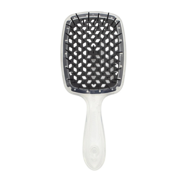 Hairshop Расческа для канекалона черная, прозрачная ручка