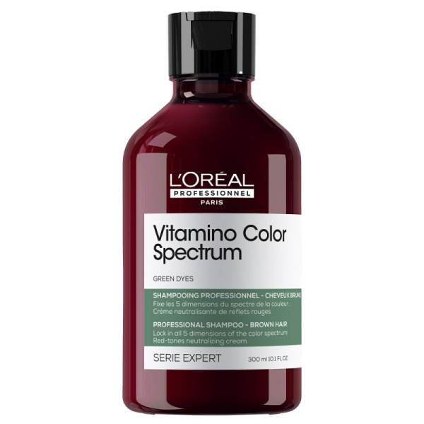 Шампунь нейтрализующий с зеленым пигментом L’Oreal Vitamino Color Spectrum, 300 мл