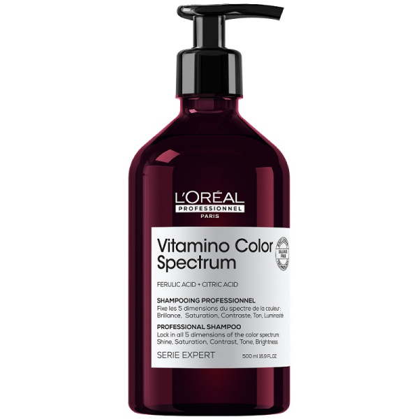 Бессульфатный шампунь для окрашенных волос L’Oreal Vitamino Color Spectrum, 500 мл