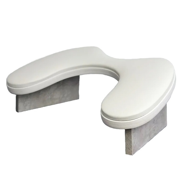 Подставка для рук маникюрная "М-образная", белая/цемент