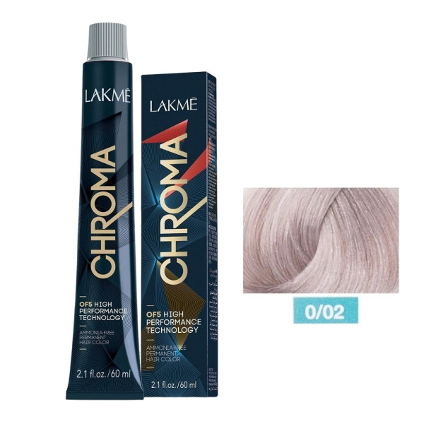 Крем-краска Lakme Chroma 0/02 серебристый, 60 мл Крем-краска Lakme Chroma 0/02 серебристый, 60 мл