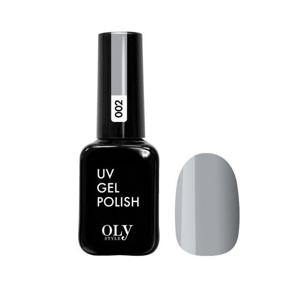 Гель-лак для ногтей Oly Style т. 002 серый, 10 мл