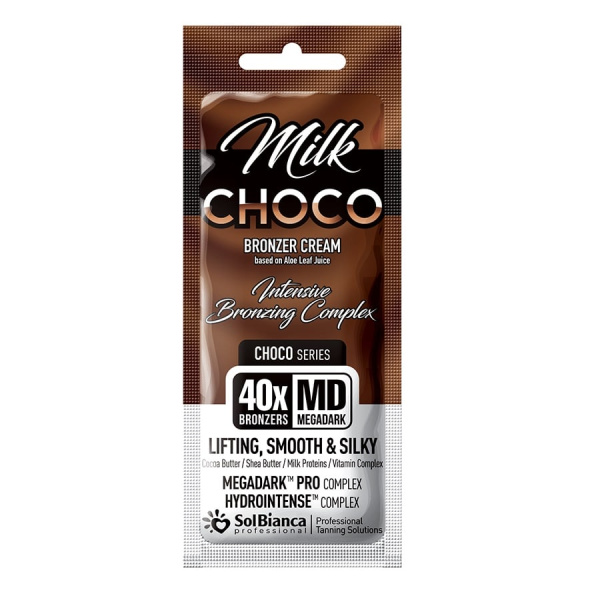 Крем для загара SolBianca Choco Milk 40х bronzer с маслом какао, семян дерева ши, 15 мл