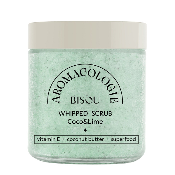 Скраб для тела "Взбитый" кокос-лайм Bisou, 250 мл