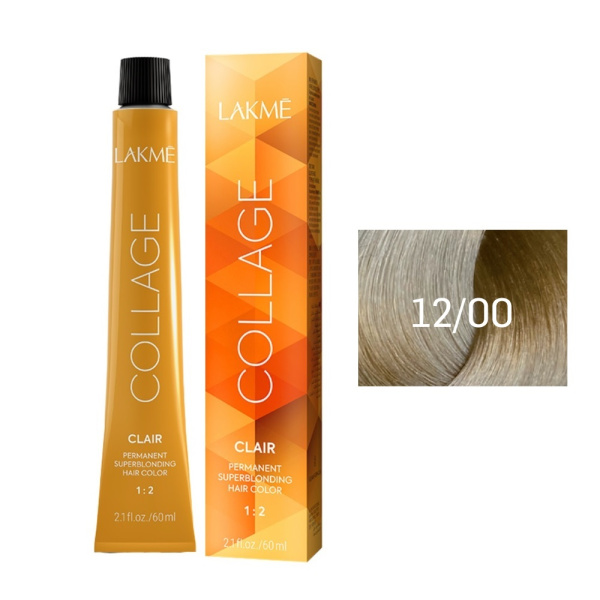 Крем-краска Lakme Collage Clair 12/00 суперосветляющий натуральный, 60 мл Крем-краска Lakme Collage Clair 12/00 суперосветляющий натуральный, 60 мл
