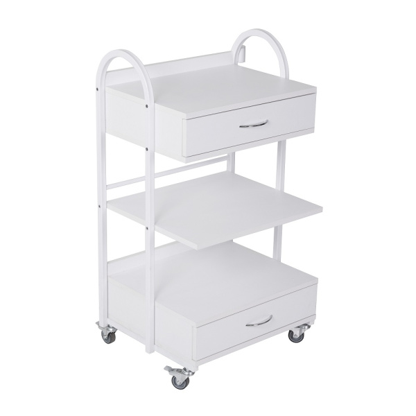 Столик передвижной Имидж Мастер МАКСИ 2 белый