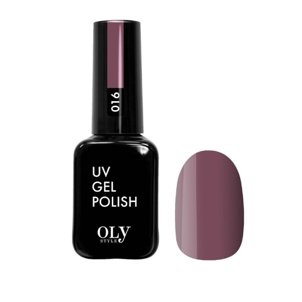 Гель-лак для ногтей Oly Style т. 016 бордово-коричневый, 10 мл