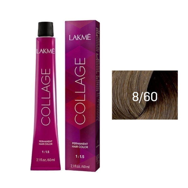 Крем-краска Lakme Collage 8/60 светлый блондин коричневый, 60 мл Крем-краска Lakme Collage 8/60 светлый блондин коричневый, 60 мл