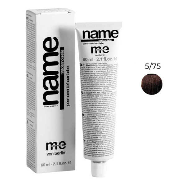 Краситель MeMademoiselle Me Name 5/75 светлый коричневый коричнево-красный, 60 мл Краситель MeMademoiselle Me Name 5/75 светлый коричневый коричнево-красный, 60 мл