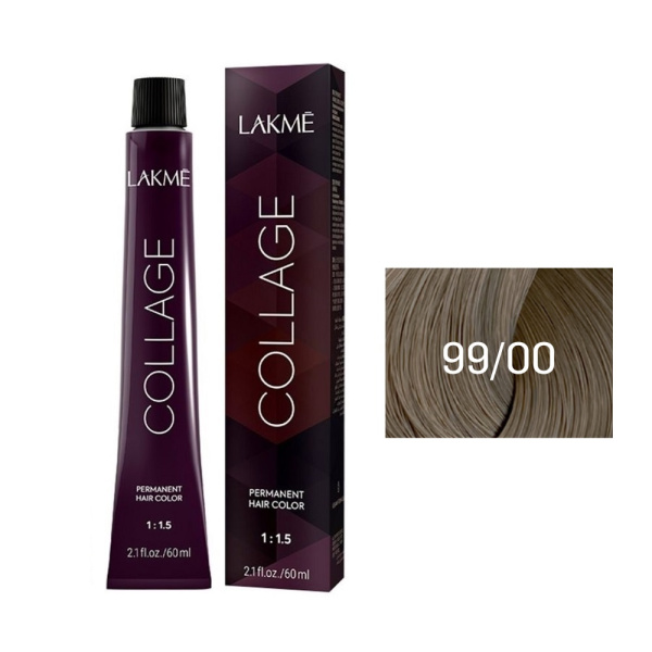 Крем-краска Lakme Collage 99/00 светлый блондин интенсивный, 60 мл Крем-краска Lakme Collage 99/00 светлый блондин интенсивный, 60 мл