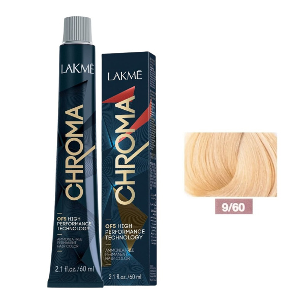 Крем-краска Lakme Chroma 9/60 светлый блондин коричневый, 60 мл Крем-краска Lakme Chroma 9/60 светлый блондин коричневый, 60 мл