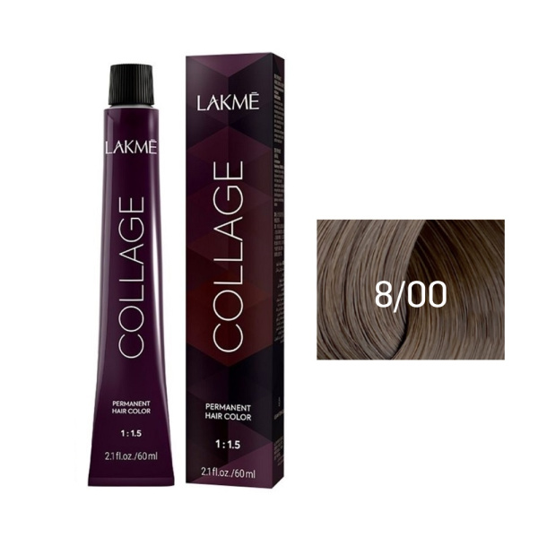 Крем-краска Lakme Collage 8/00 светлый блондин, 60 мл Крем-краска Lakme Collage 8/00 светлый блондин, 60 мл