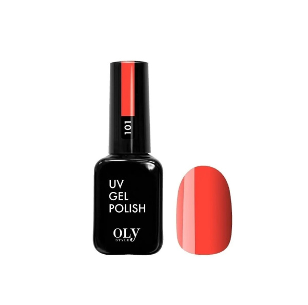 Гель-лак для ногтей Oly Style т. 101 живой коралл, 10 мл