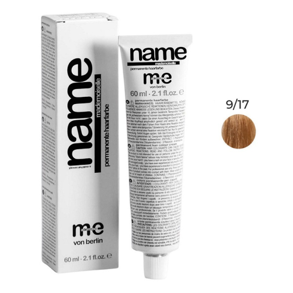Краситель MeMademoiselle Me Name 9/17 светлый блондин пепельно-коричневый, 60 мл Краситель MeMademoiselle Me Name 9/17 светлый блондин пепельно-коричневый, 60 мл