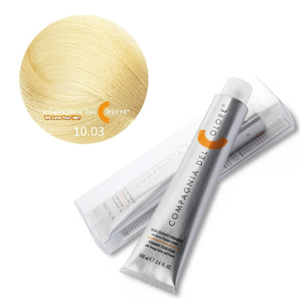 Крем-краска Del Colore 10/03 тёплый натуральный платиновый блондин, 100 мл