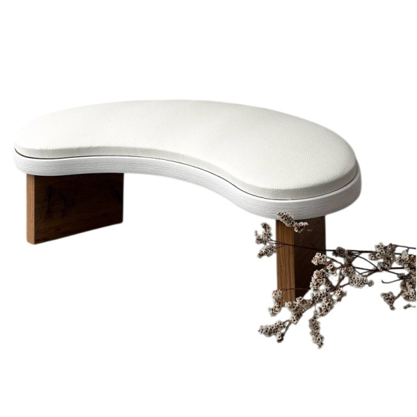 Подставка для рук маникюрная "Боб", белая/дерево