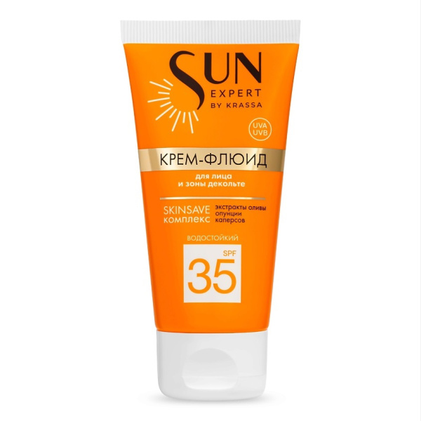 Крем-флюид для лица и зоны декольте Krassa Sun Expert SPF 35, 50 мл