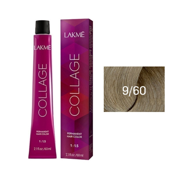 Крем-краска Lakme Collage 9/60 очень светлый блондин коричневый, 60 мл Крем-краска Lakme Collage 9/60 очень светлый блондин коричневый, 60 мл