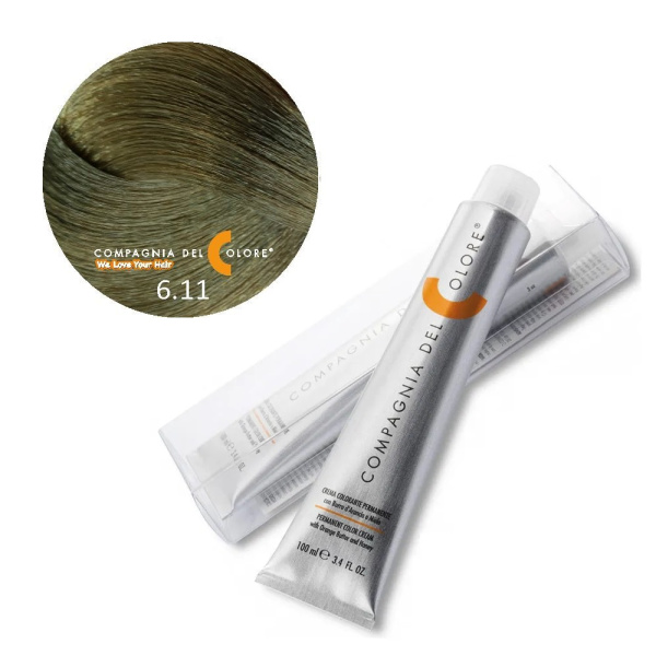 Крем-краска Del Colore 6/11 матовый натуральный тёмно-русый, 100 мл