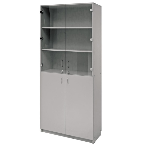 Шкаф №2 двойной со стеклом с замками