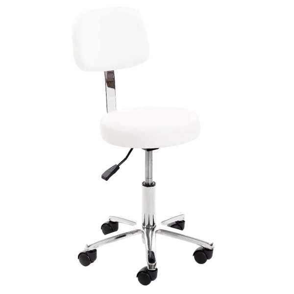 Стул мастера Имидж Мастер Призма низкий со спинкой, белый