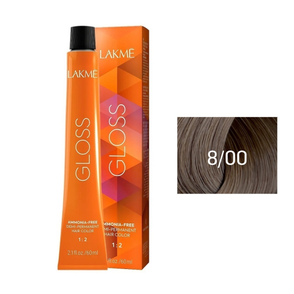 Крем-краска Lakme Gloss 8/00 светлый блондин, 60 мл