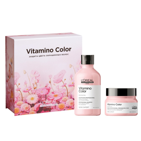 Весенний набор Loreal Vitamino Color для окрашенных волос (шампунь+маска)