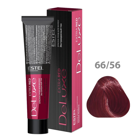 Краска-уход Estel De Luxe Extra Red 66/56 тёмно-русый красно-фиолетовый, 60 мл