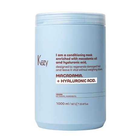 Kezy Маска для восстан. слабых и поврежд. волос I Am Macadamia + Hyaluronic, 1000 мл
