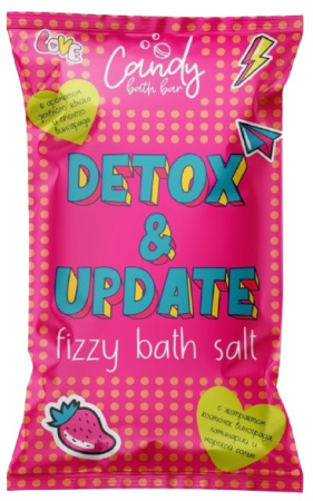Шипучая соль для ванн Candy bath bar "Detox and Update", 100 г