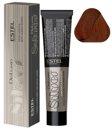 Краска для волос Estel De Luxe Silver 7/43 русый медный-золотстый, 60 мл
