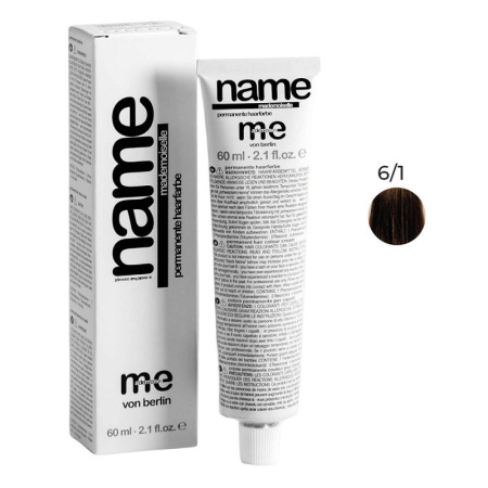 Краситель MeMademoiselle Me Name 6/1 темный блондин пепельный, 60 мл