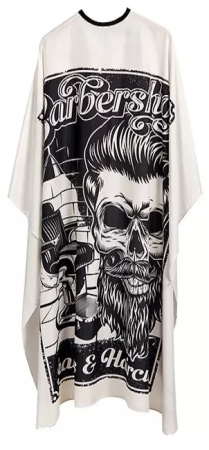 МП HARIZMA Накидка парикмахерская 140х160см Barber Skull