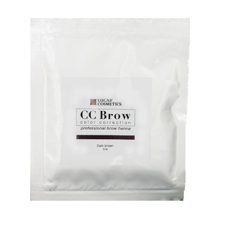 Хна для бровей в саше CC Brow Lucas' Cosmetics, тёмно-коричневая, 5 г