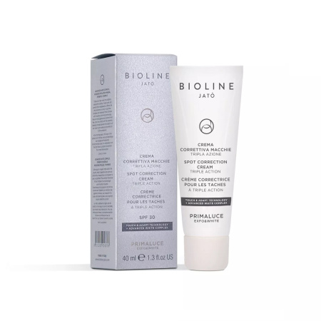 Крем для коррекции пигментных пятен тройного действия с SPF 30 Bioline Primaluce Exfo&White, 40 мл