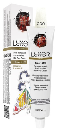 Полуперманентная безаммиачная крем-краска Toner-Lux, тон 000 Безпигментный, 60 мл