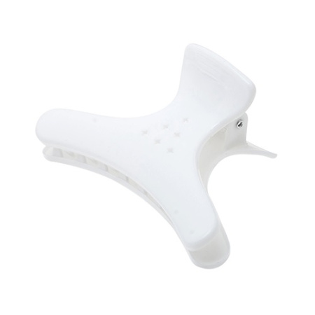 Зажимы Harizma PRO "бабочка" усиленные белые, 4 шт