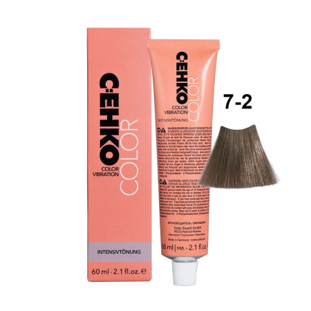 Крем тонирующий C:EHKO Color Vibration 7/2 пепельный блондин, 60 мл