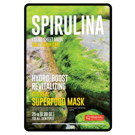 DERMAL It's Real SuperfoodMask Spirulina Маска для лица со спирулиной 25 г