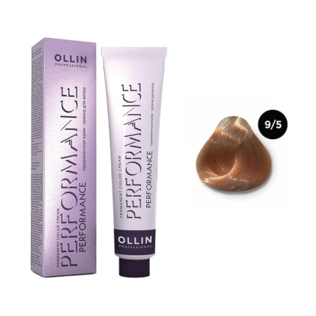 Перманентная крем-краска Ollin Performance 9/5 блондин махагоновый, 60 мл 