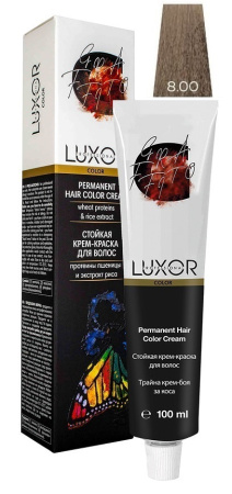 МП LUXOR Professional Стойкая крем-краска 8.00 св. блондин натуральный интенсивный, 100 мл