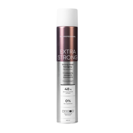 TNL Professional Extra Strong Стойкий лак для волос «Сверхсильная фиксация», 400 мл