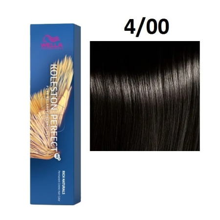Wella Крем-краска стойкая Koleston P. 4/00 Коричневый натуральный интенсивный, 60 мл